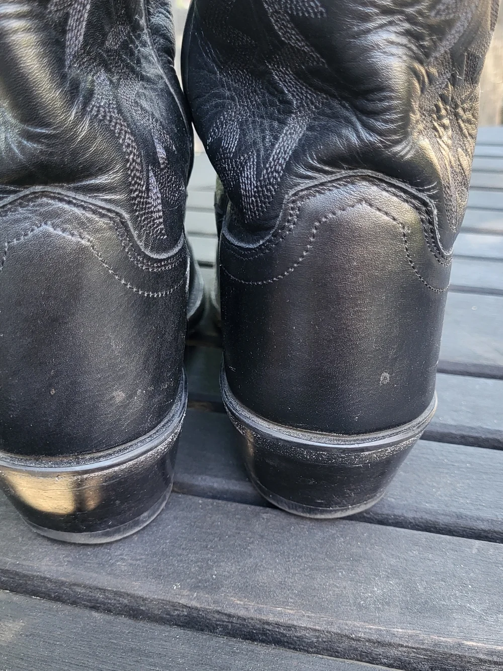 Old West Womens Leather Snip Toe Cowboy Boots, Size 7.5 To 8 - Picture 5 of 14